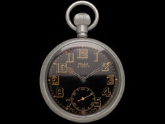 1940's Rolex WWII British Military Vintage Antique Mens 50mm Pocket Watch Nickel