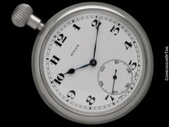 1940's Rolex WWII British Military Vintage Antique Mens 52mm Pocket Watch - Nick