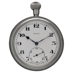 1940's Rolex WWII British Military Vintage Antique Mens 52mm Pocket Watch - Nick