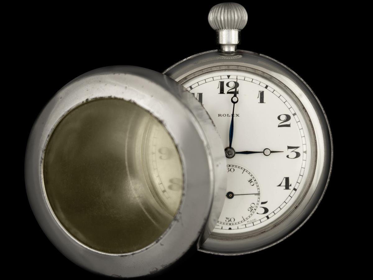 1940's Rolex WWII British Military Vintage Antique Mens Pocket Watch en vente 3