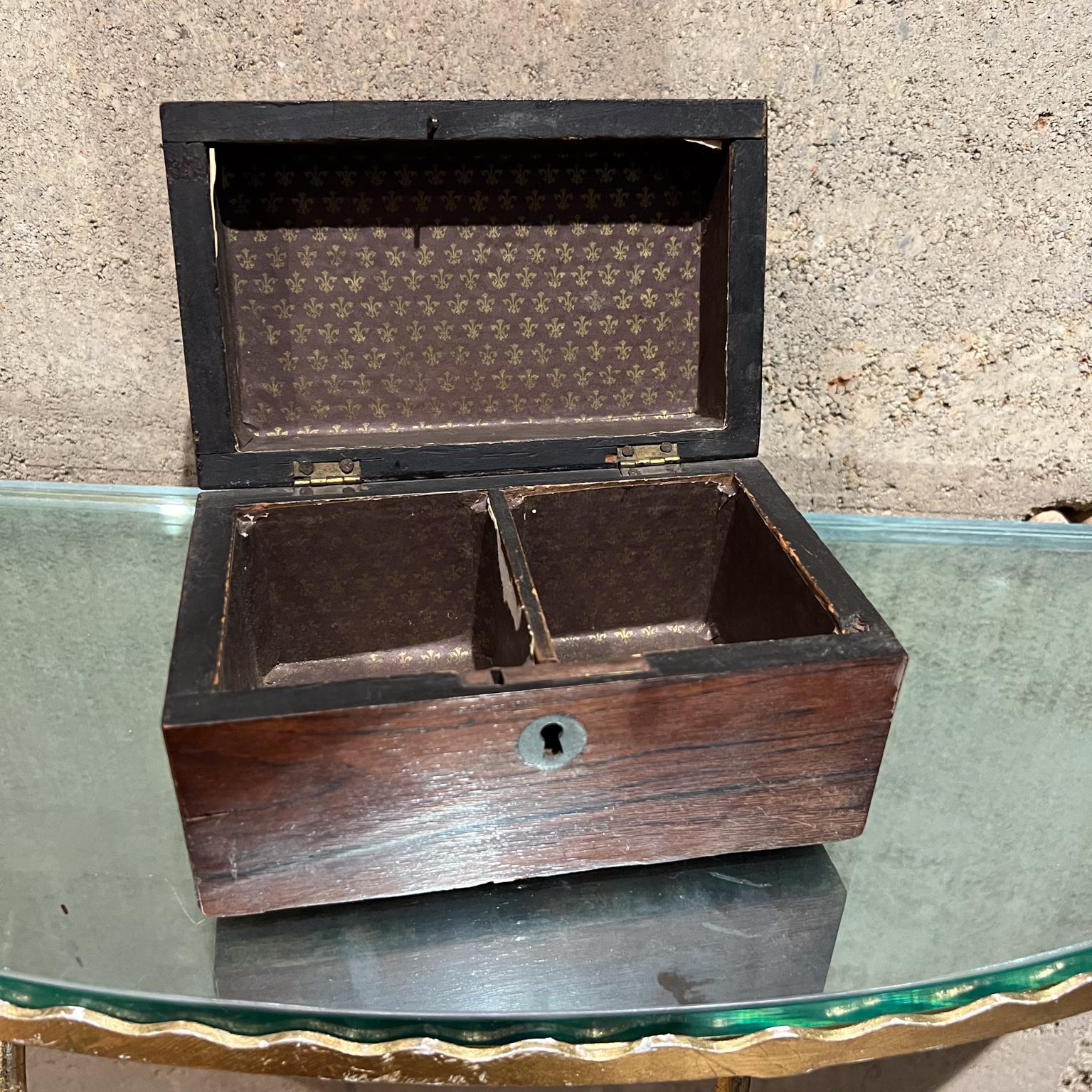 1940s Rosewood Box Partitioned Interior Clean Modern For Sale 7