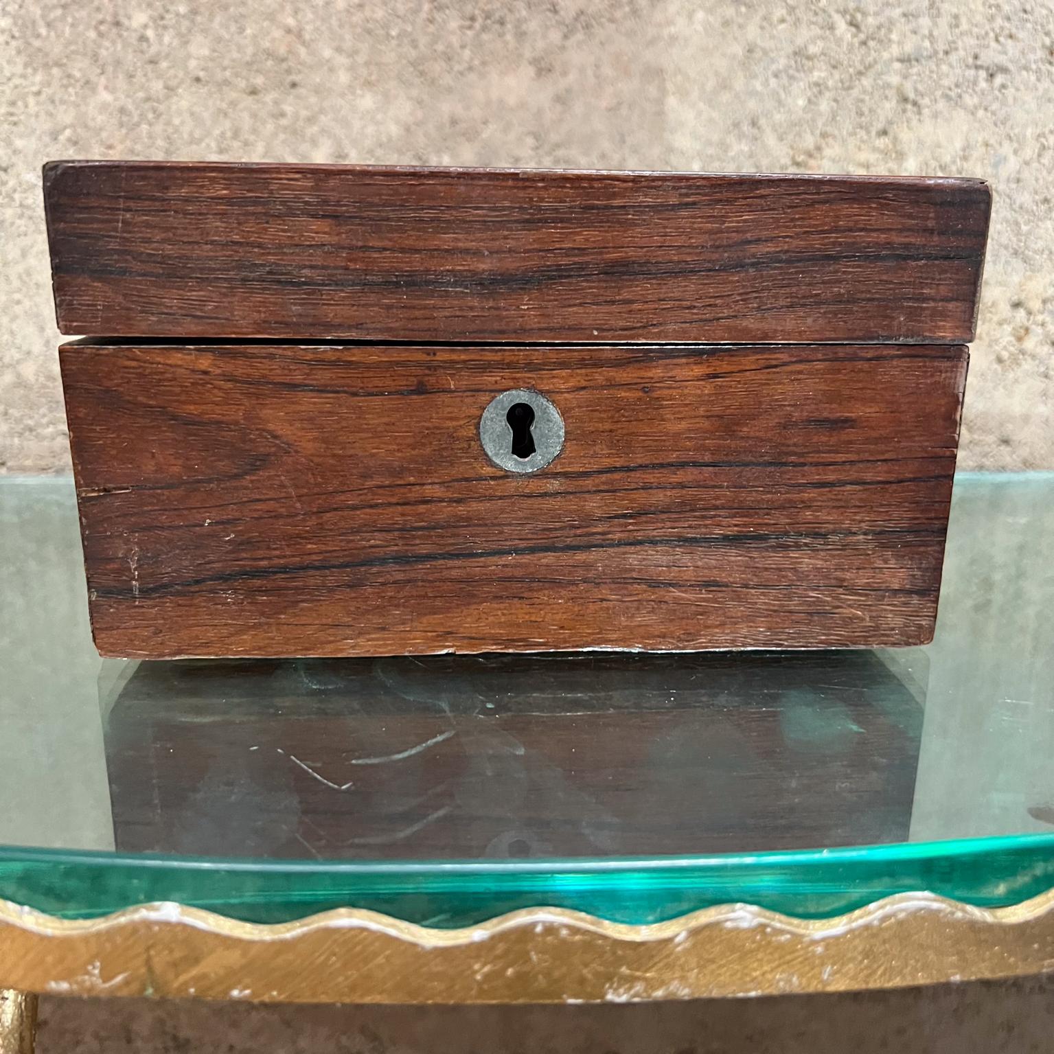 Veneer 1940s Rosewood Box Partitioned Interior Clean Modern For Sale