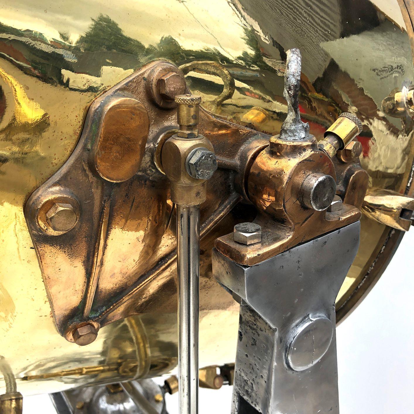 1940s Rotherham's British Brass, Bronze and Aluminium Naval Searchlight 10