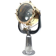 Used 1940s Rotherham's British Brass, Bronze and Aluminium Naval Searchlight