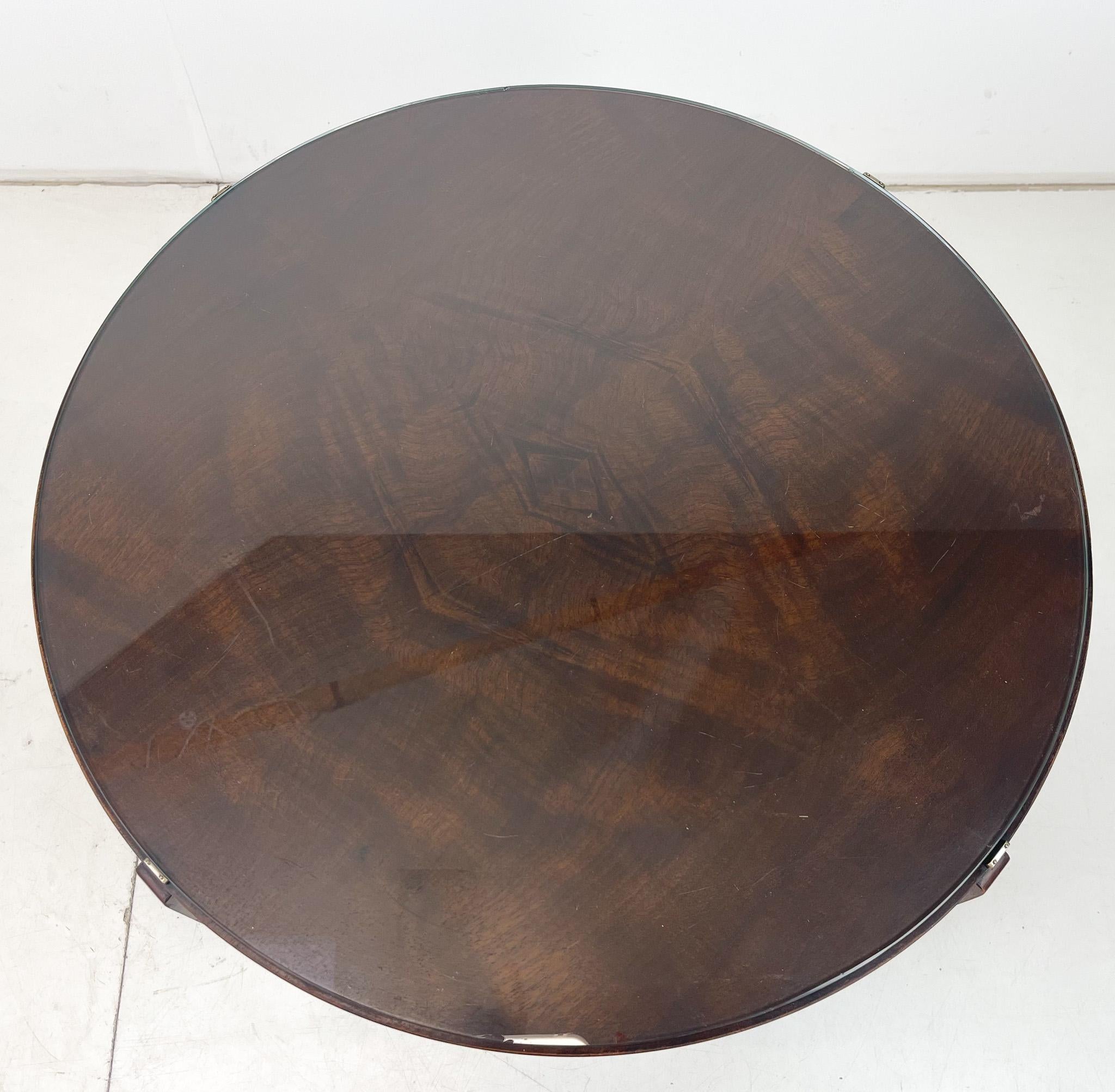 1940's Round Coffee Table, Czechoslovakia For Sale 5