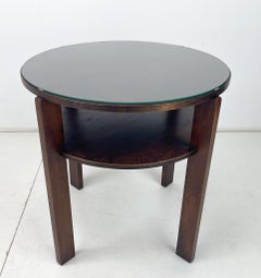 1940's Round Coffee Table, Czechoslovakia