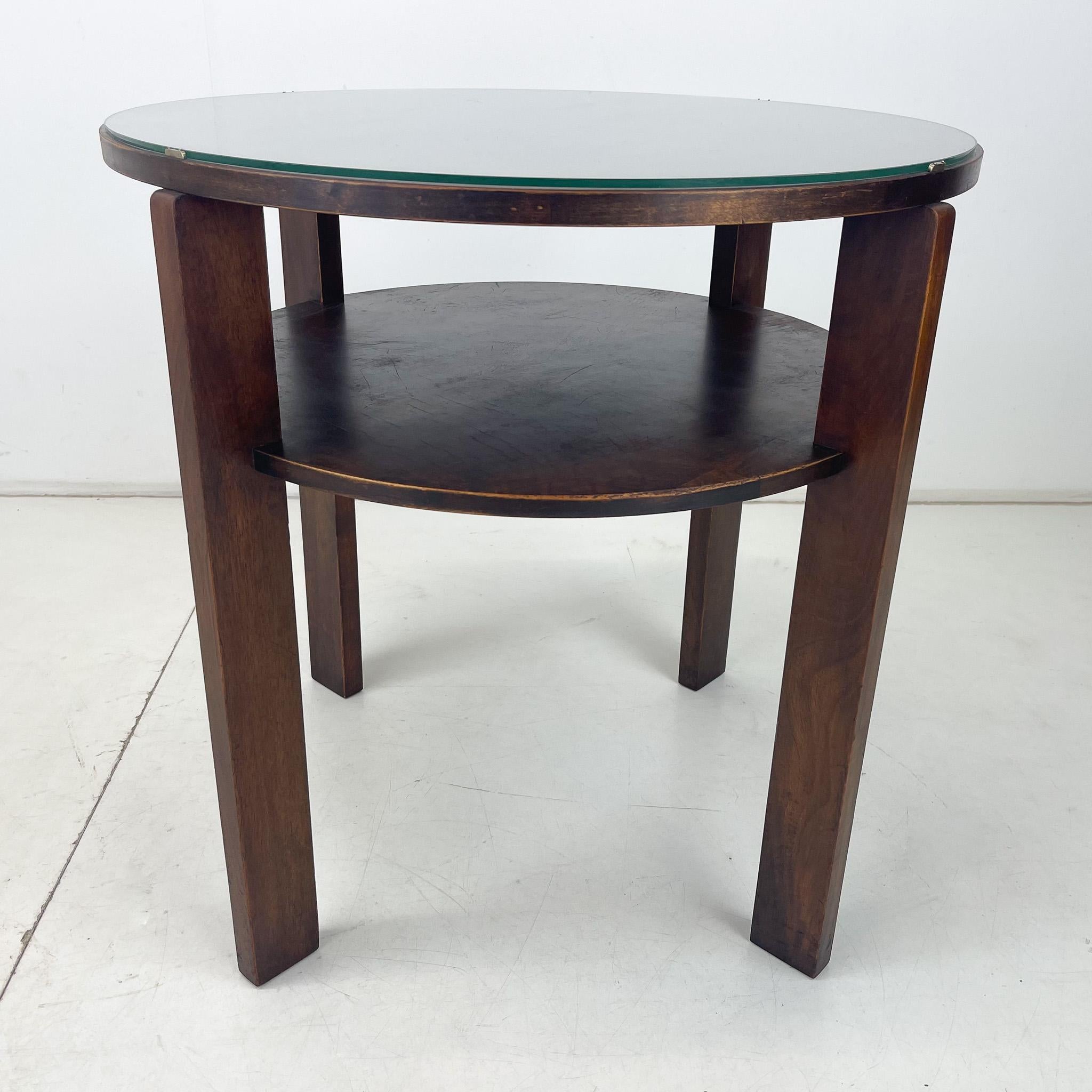 20th Century 1940's Round Coffee Table, Czechoslovakia For Sale