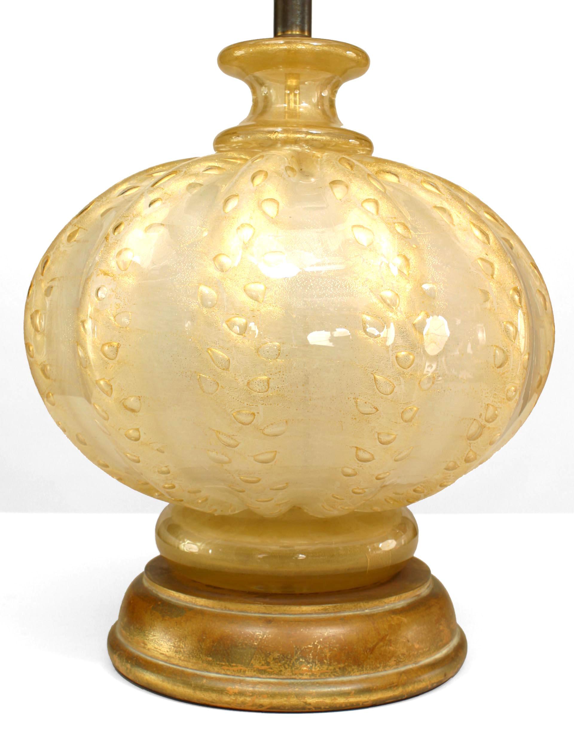 gold round table lamp