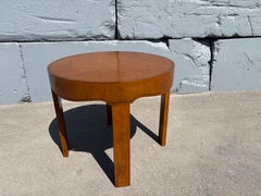 Table d'appoint ronde en Wood Wood des années 1940
