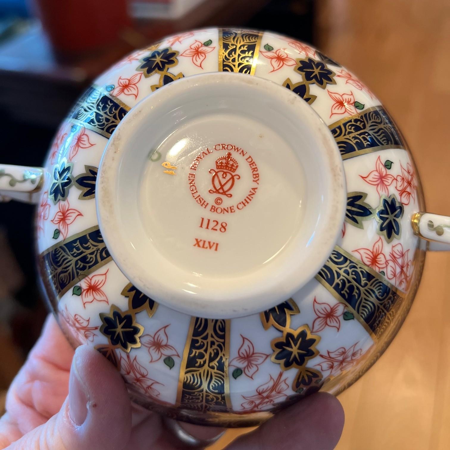 Juego de mesa de 5 piezas Royal Crown Derby Old Imari de 1940 en venta 7