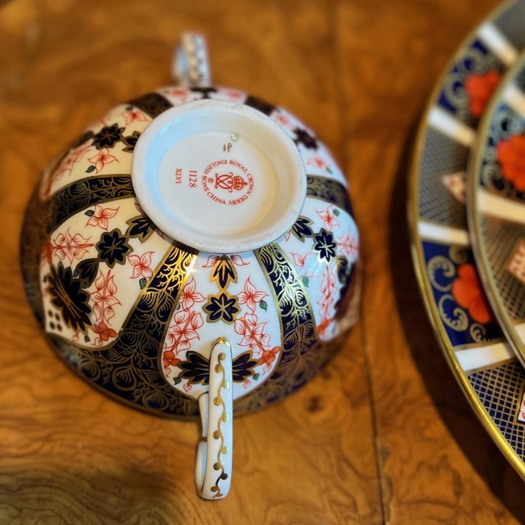 Juego de mesa de 5 piezas Royal Crown Derby Old Imari de 1940 en venta 1