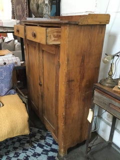 1940s Rustic American Wood Hutch