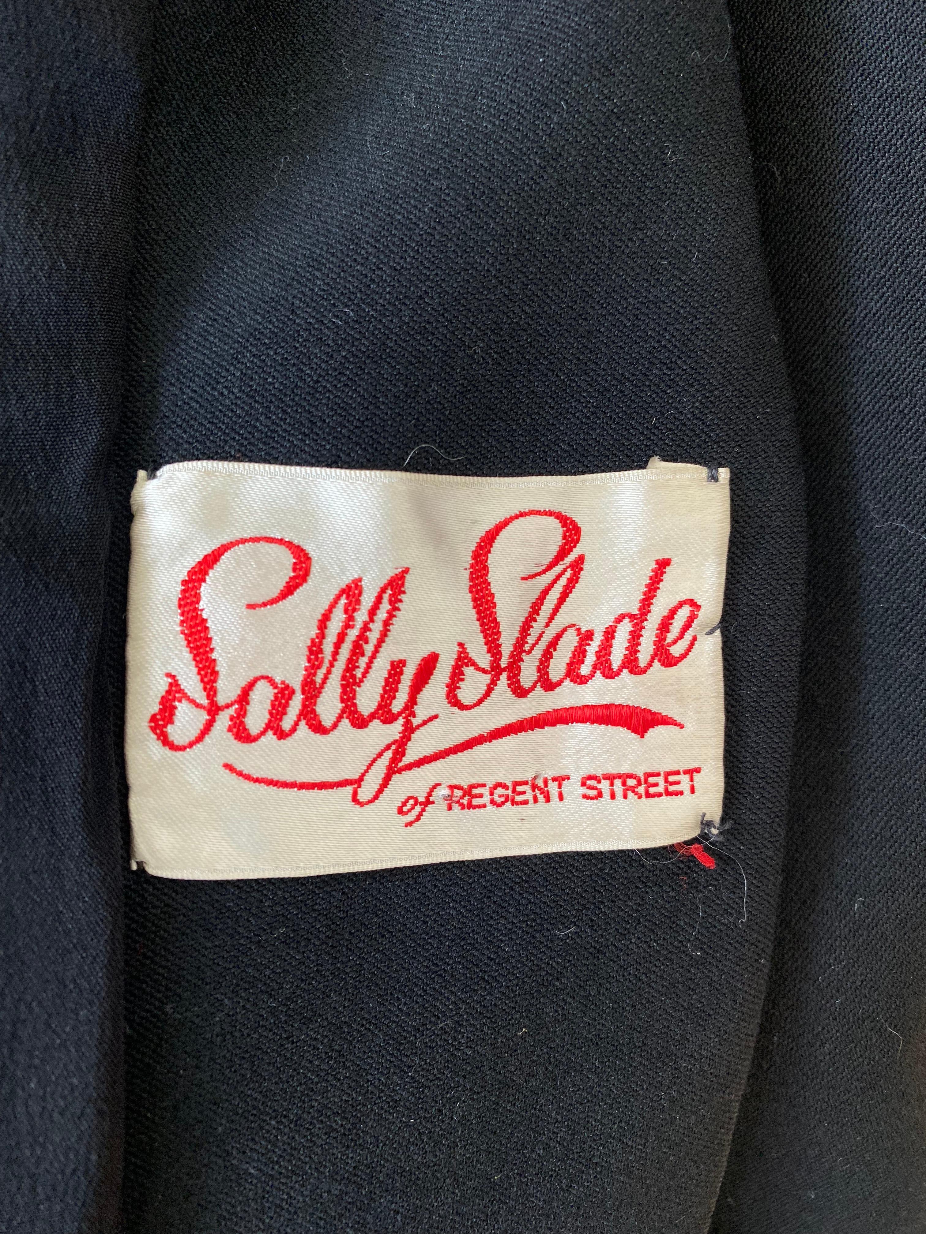 Veste de travail en laine et soutache perlée Sally Slade des années 1940 en vente 1