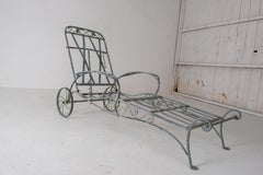 1940s Salterini Wrought Iron Chaise Lounge