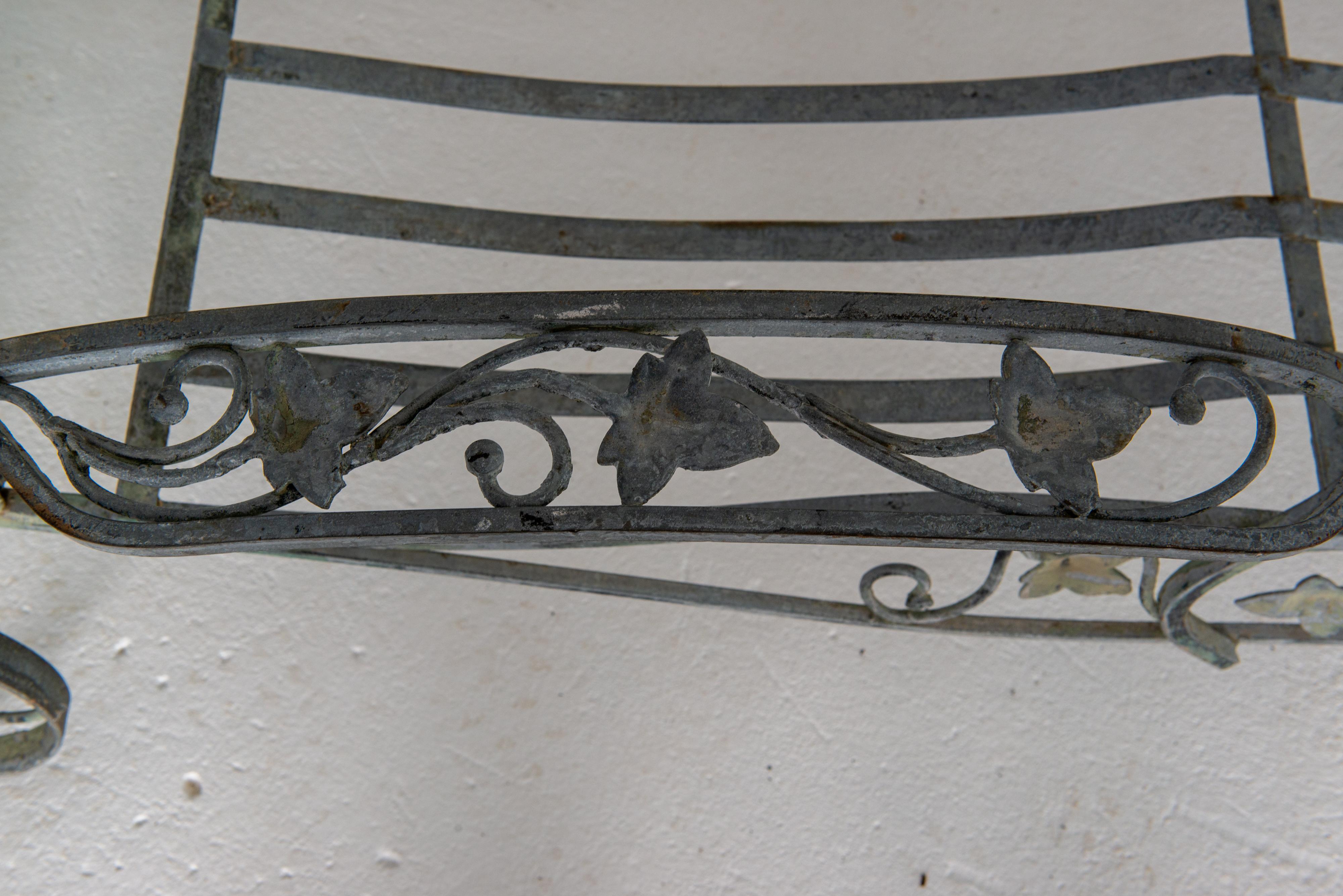 American 1940s Salterini Wrought Iron Chaise Lounge For Sale