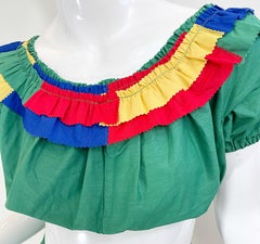 1940s Samba Flamenco Burlesque Style Vintage 40s Crop Top and Mini Skirt Outfit