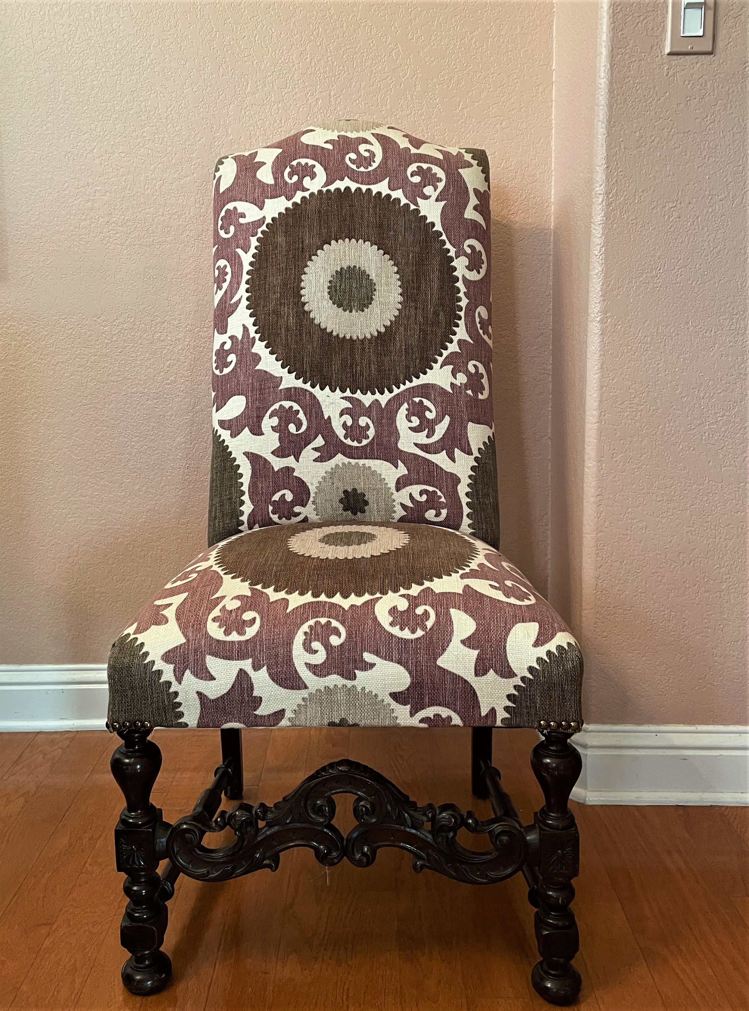 A stunning side chair or accent chair that is classic Santa Barbara chic! 

The proportions are perfect, and the color palette is spot-on with neutral color trends for 2024. This Spanish Colonial piece dates to the 1940s or earlier. It has been