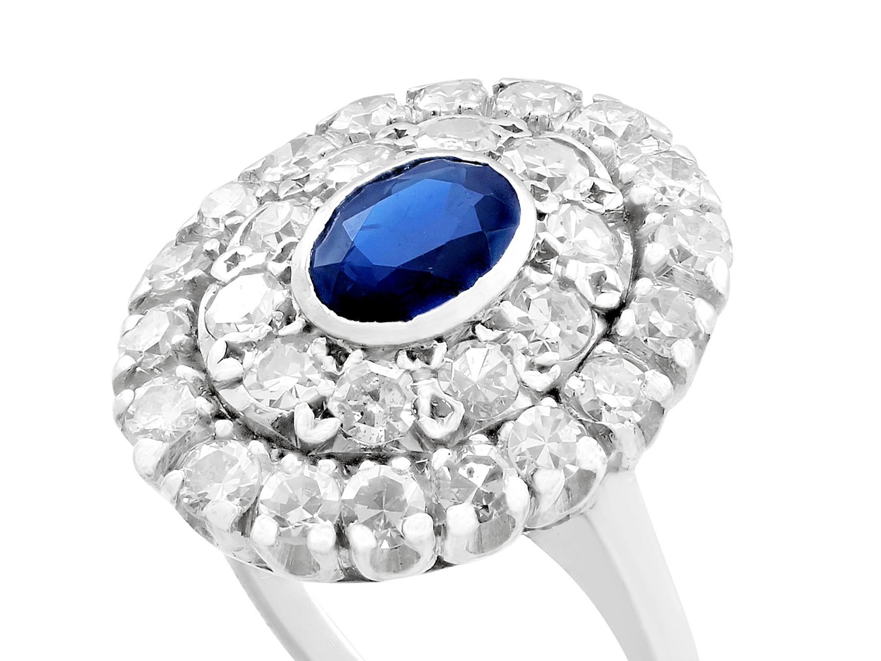 sapphire cluster ring vintage