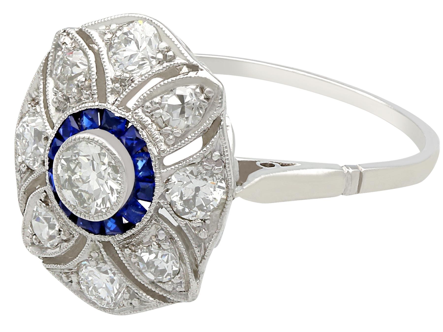 1940s sapphire and diamond ring