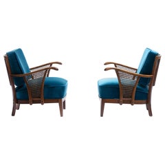 Pair of Scandinavian Lounge Chairs Attributed to Soren Hansen for Fritz Hansen