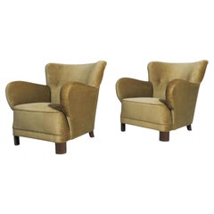 1940s Scandinavian Mohair Lounge Chairs