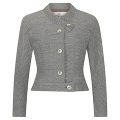 1940s Schleisner Co Flecked Grey Wool Jacket 