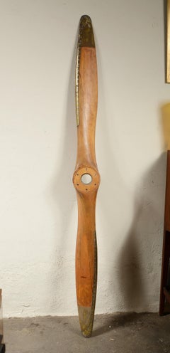 1940's Sensenich Wood Airplane Propeller with Brass Tips
