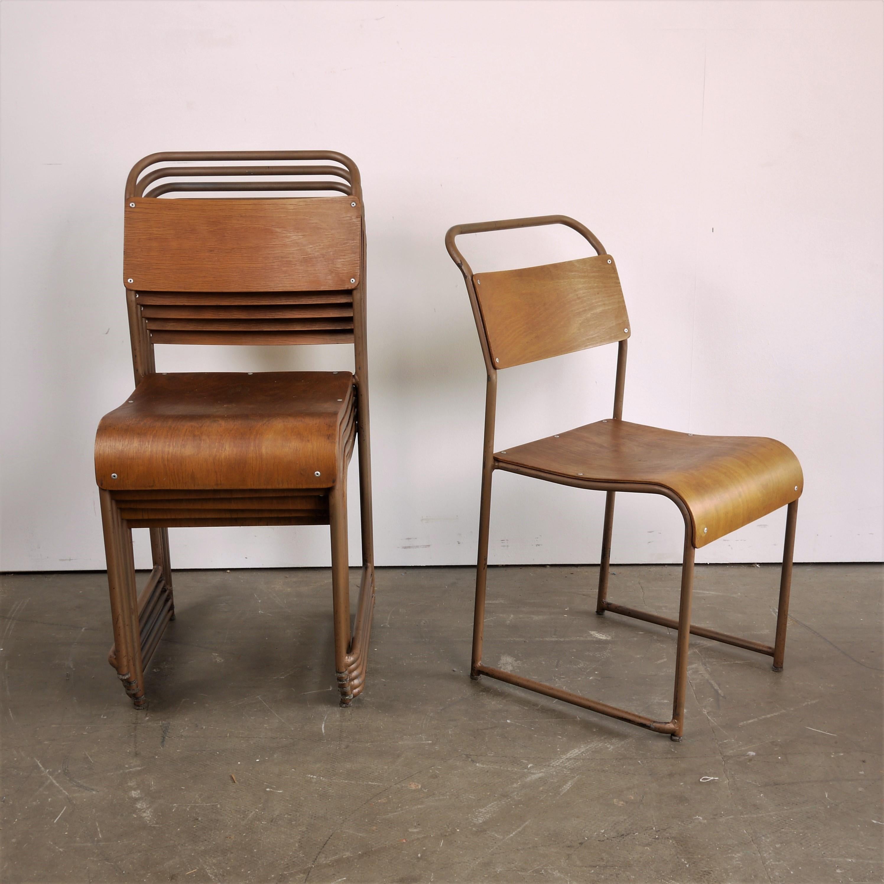 Mid-Century Modern 1940s Set of 10 Bamco Dining Chairs