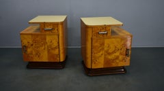 1940s Set of Bedside Tables by Jindrich Halabala, Czechoslovakia