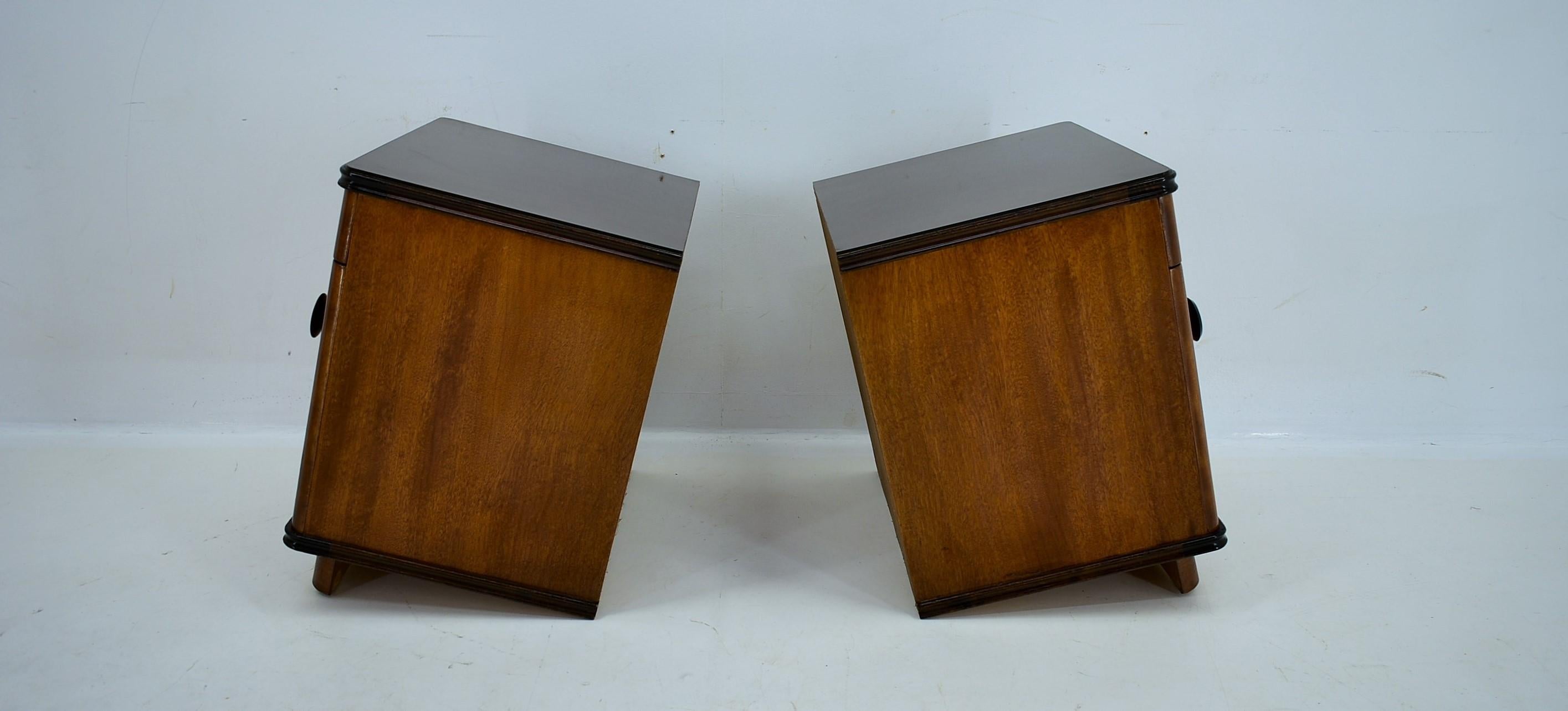 1940s Set of Bedside Tables , Czechoslovakia For Sale 8