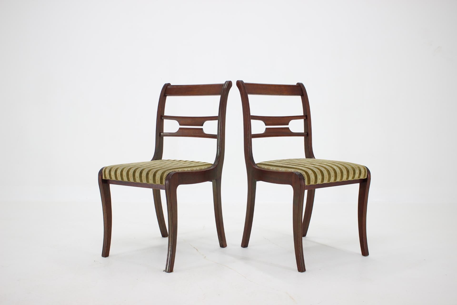 Czech 1940s Set of Four Art Deco Dining Chairs For Sale
