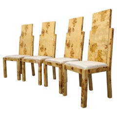 1940s Set of Four Brutalist Dining Chairs in Maple Finish, Czechoslovakia