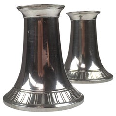 1940s Set of Two Danish Just Andersen Pewter Candlesticks