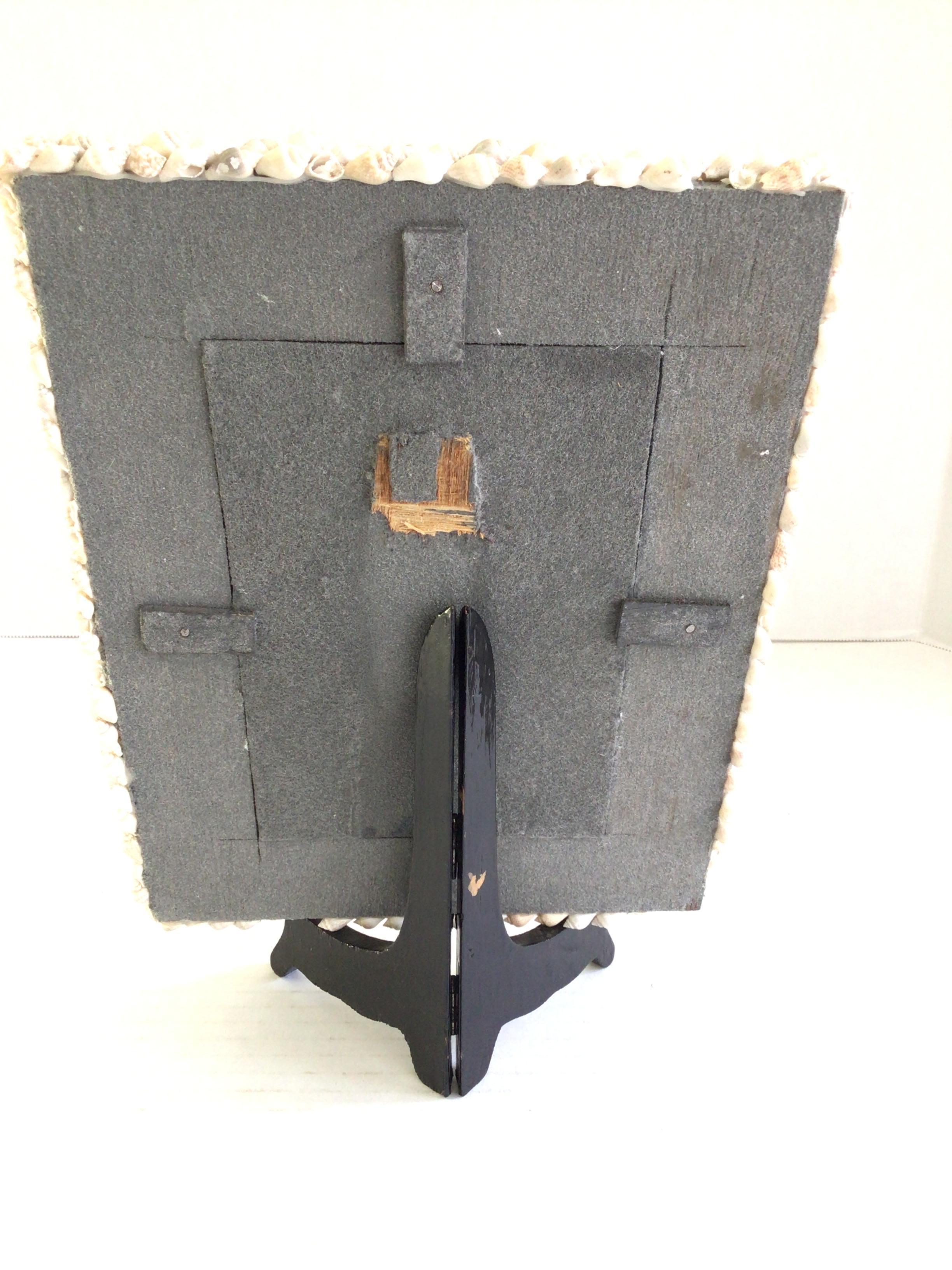 1940s Shell Picture Frame (with glass) For Sale 3