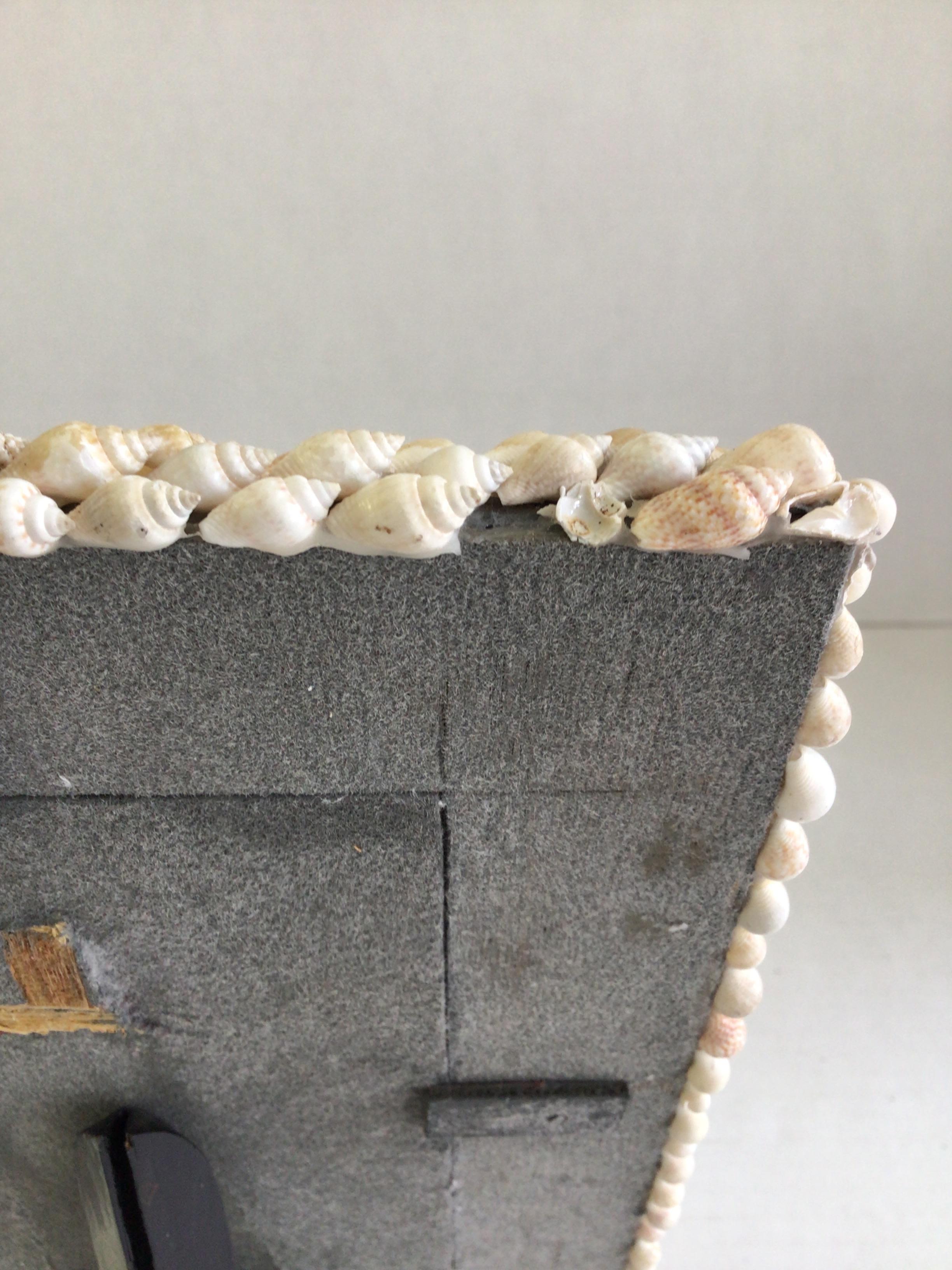 1940s Shell Picture Frame (with glass) For Sale 4