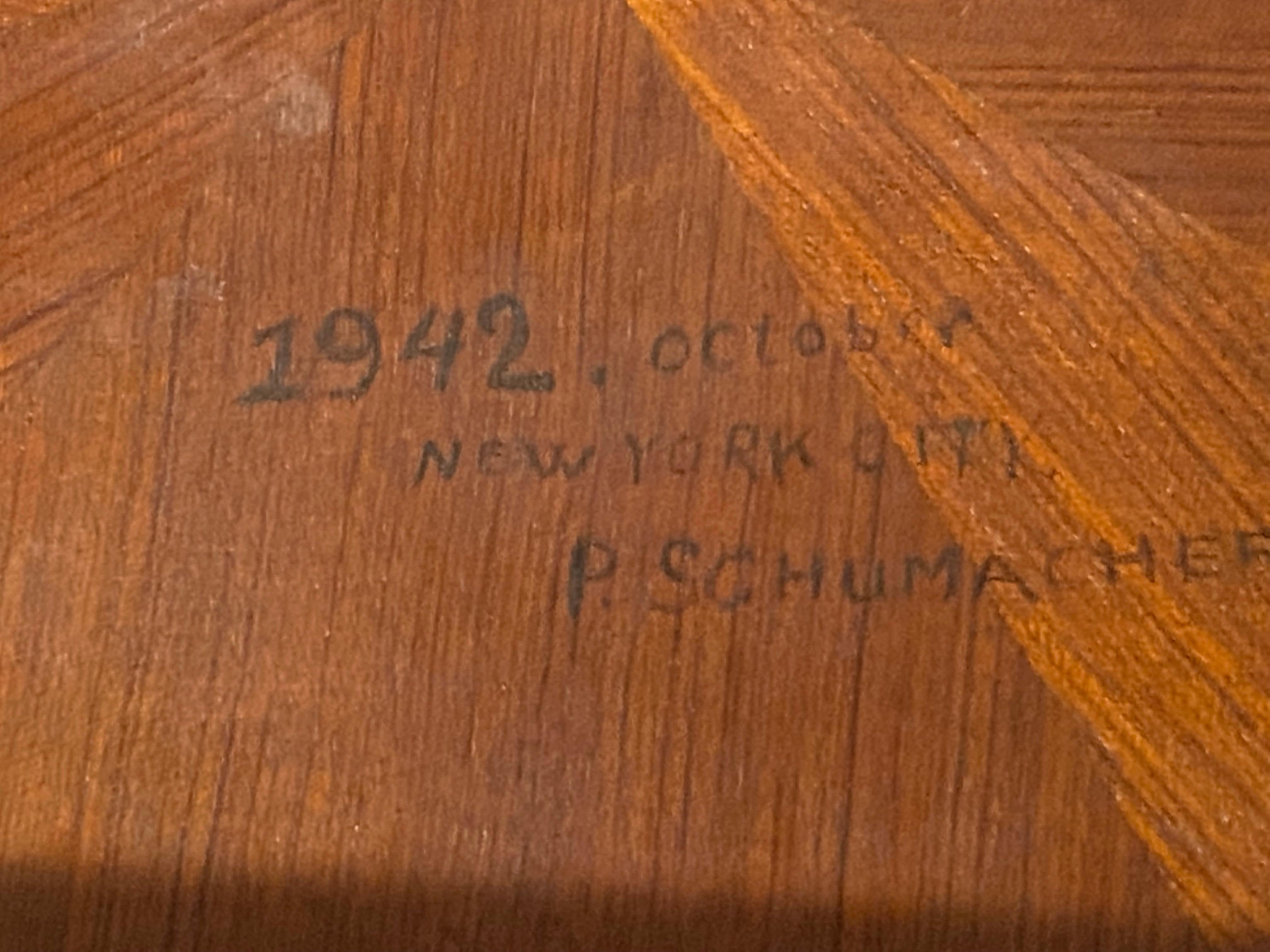 1940s Sheraton Style Mahogany Banded Inlaid Octagonal End Tables, A Pair 7