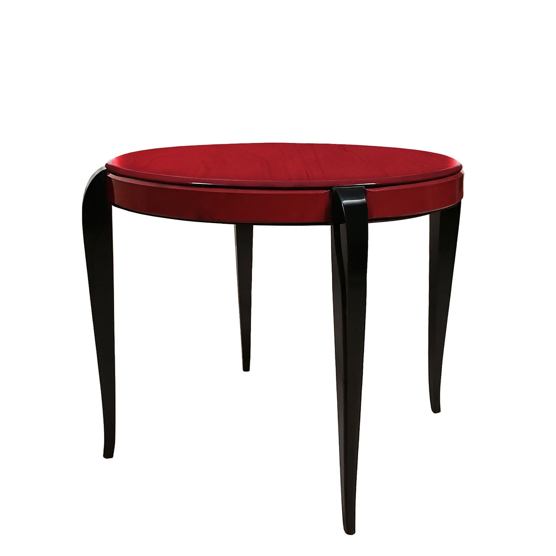 modern red side table