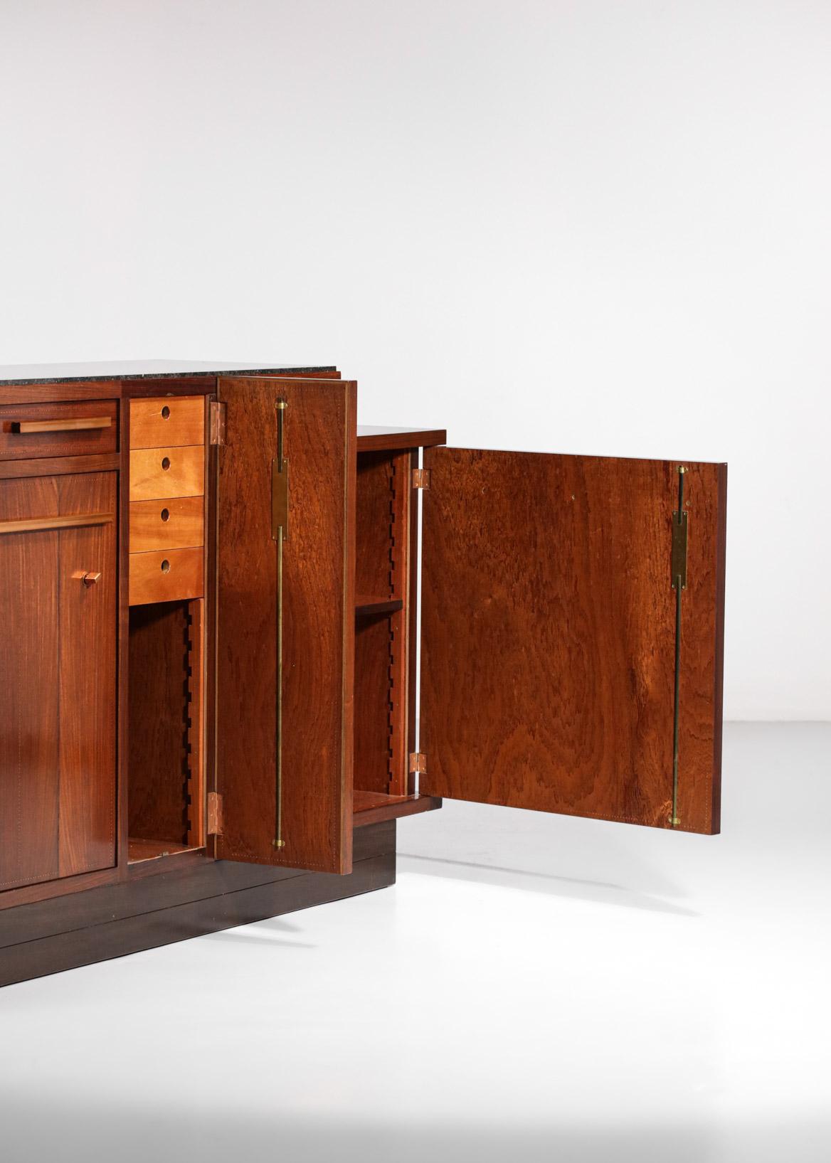 1940s Sideboard by André Sornay in Solid Wood and Copper 14