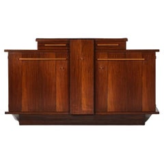 1940s Sideboard by André Sornay in Solid Wood and Copper