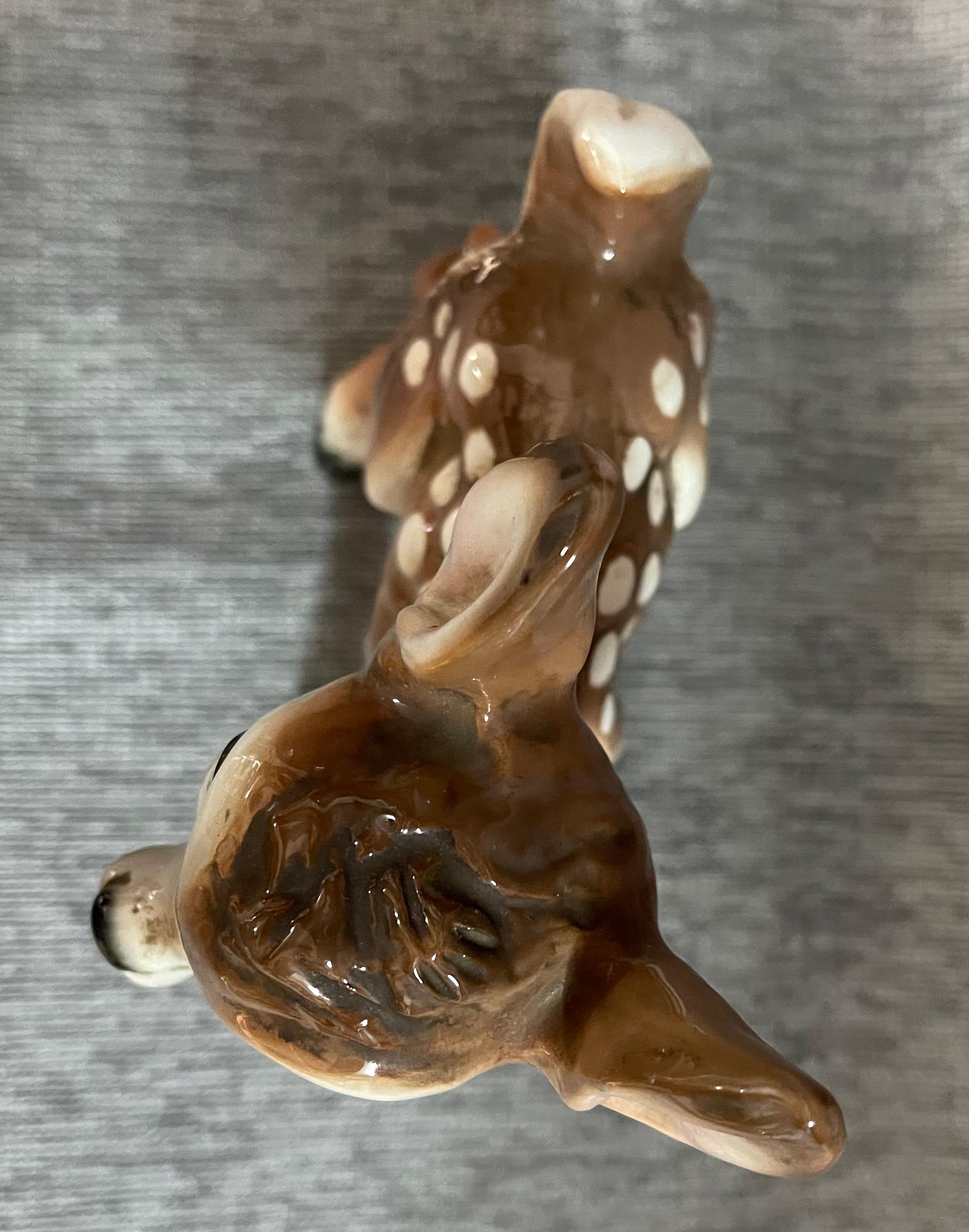 1940er Jahre Signierter Animalier Walt Disney Bambi  Keramik im Angebot 1