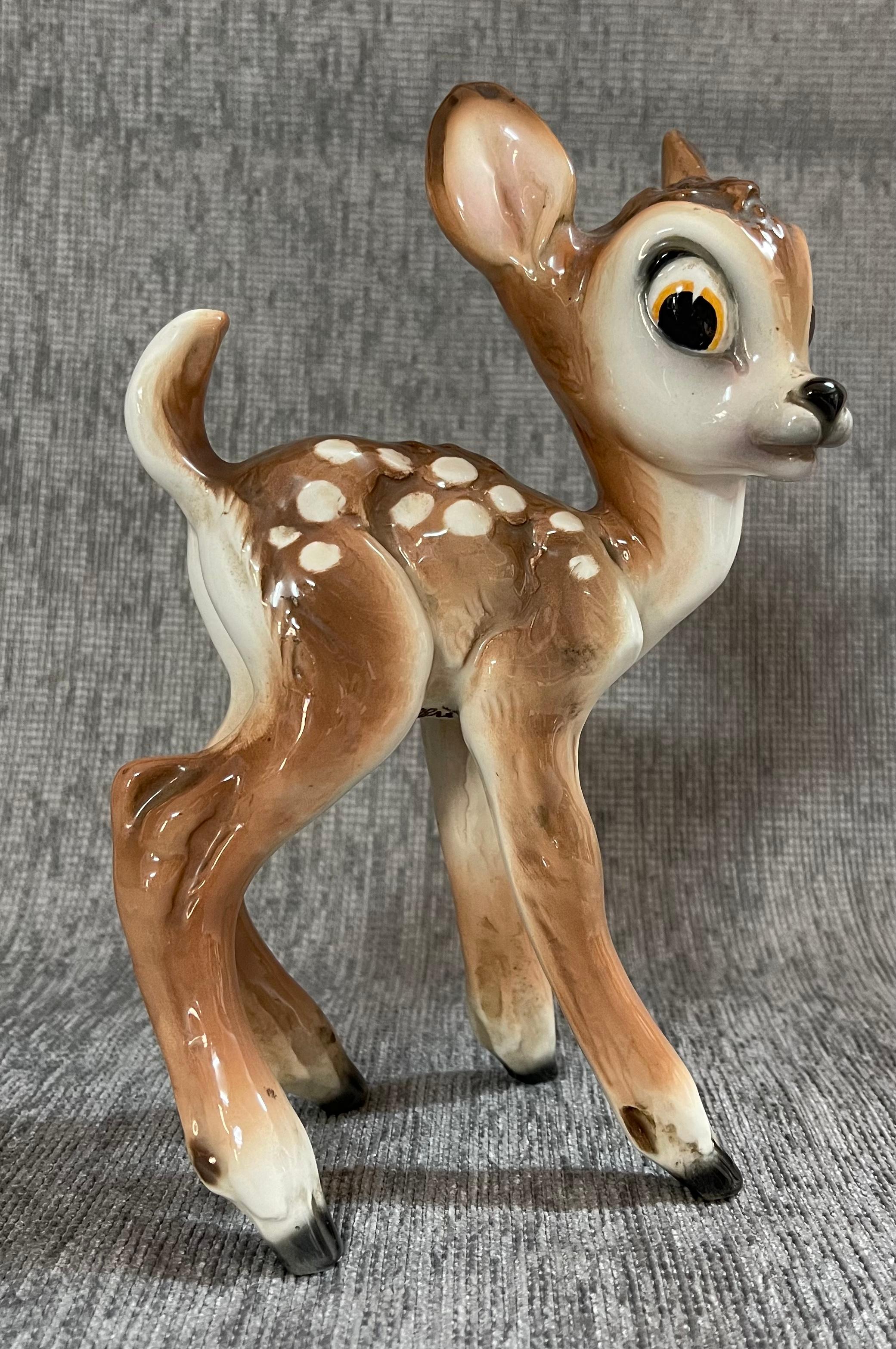 1940er Jahre Signierter Animalier Walt Disney Bambi  Keramik im Angebot 2