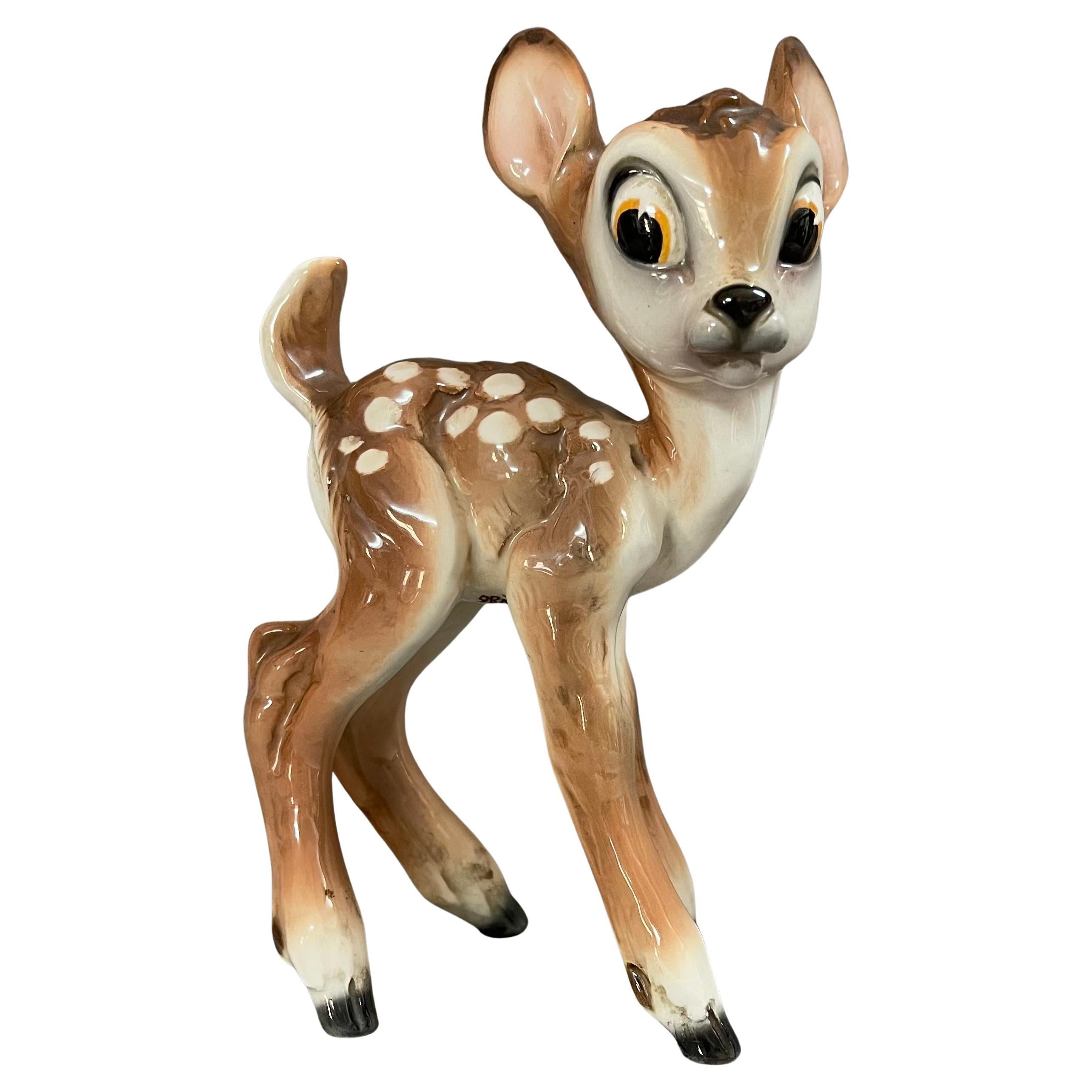 1940er Jahre Signierter Animalier Walt Disney Bambi  Keramik im Angebot