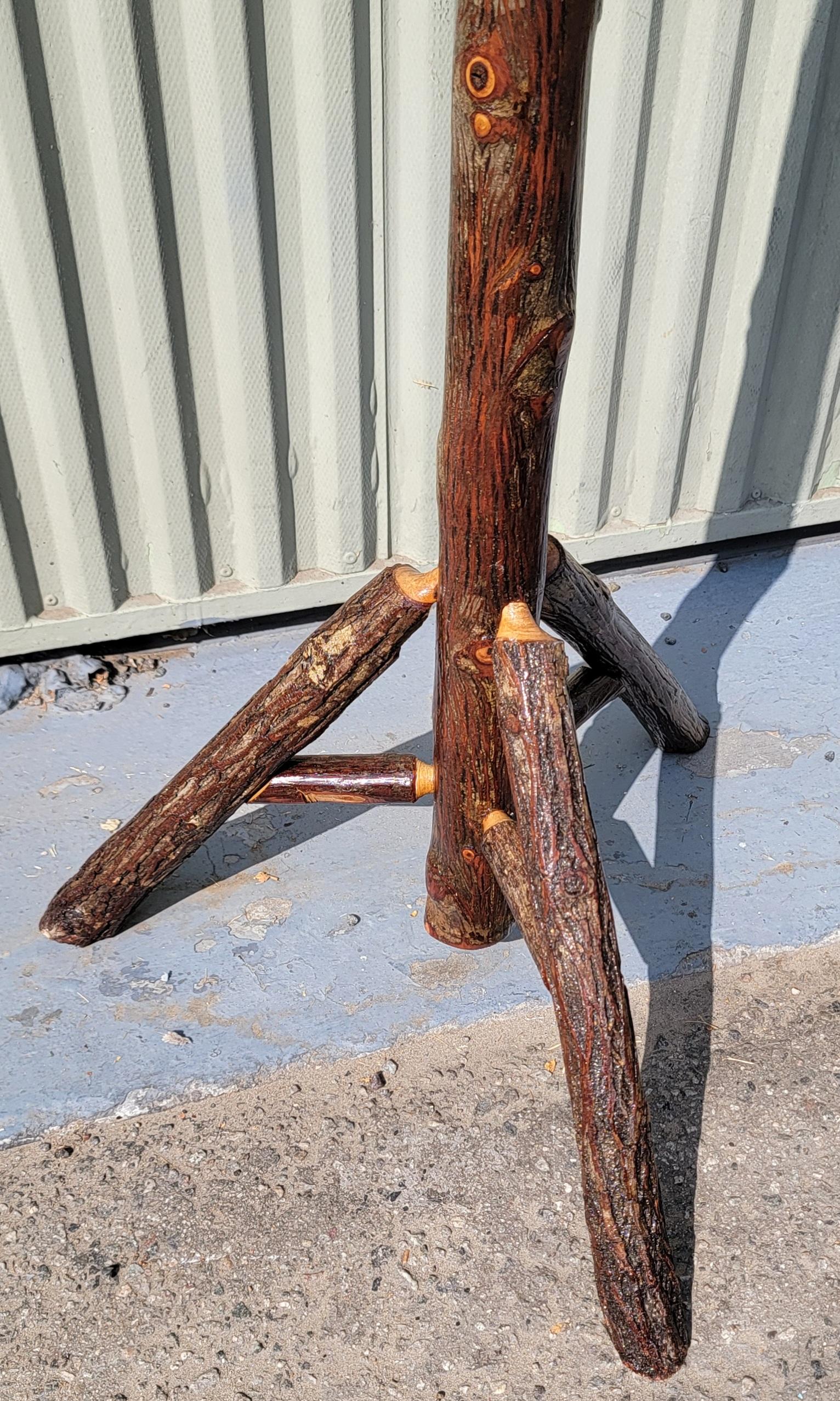 This fine Old Hickory tall hat & coat rack or stand is in fine condition with a natural aged patina.The coat tree is in very good and sturdy condition.