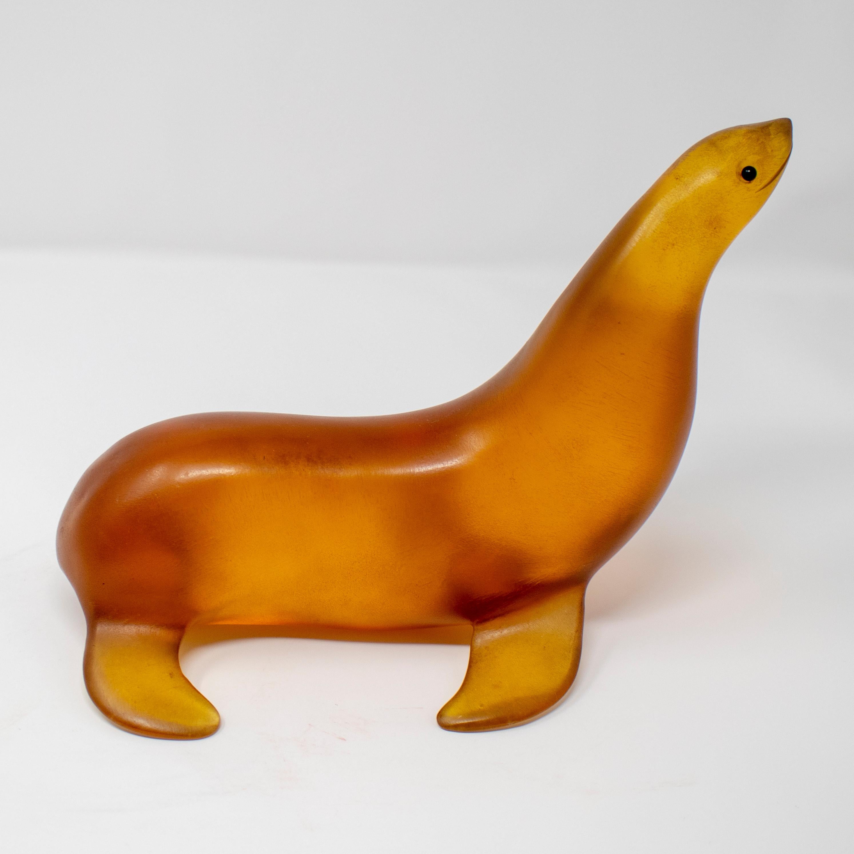 1940s Signed Walrus Resin Sculpture For Sale 2