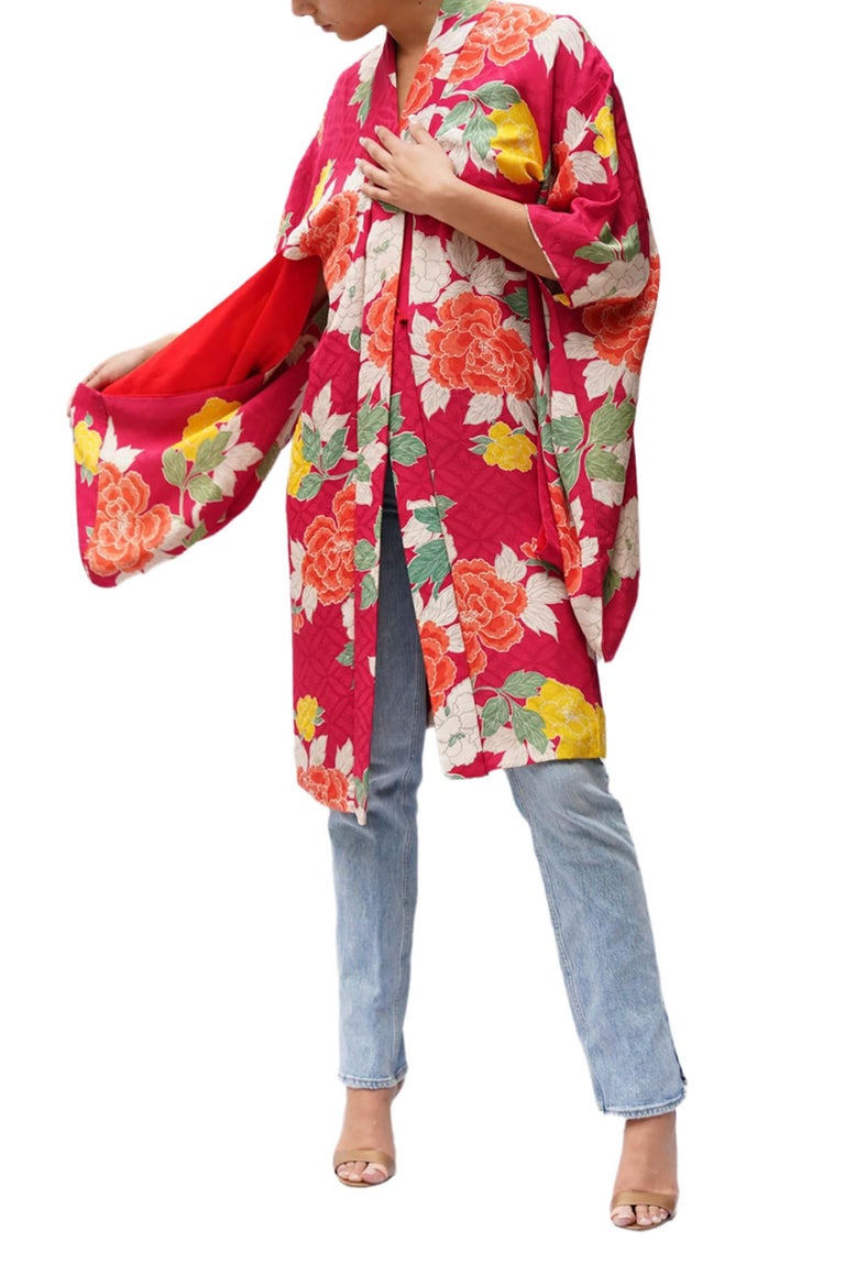 Fuchsia/Turquoise Oversized Kimono main image 1