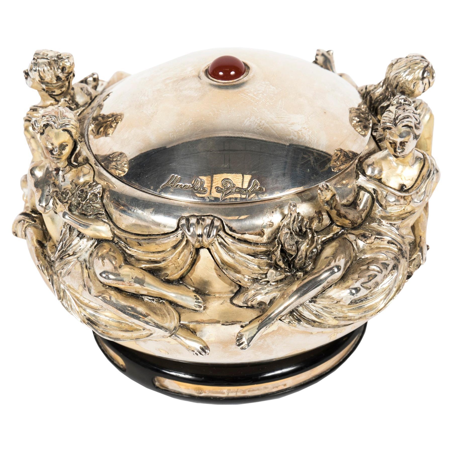 1940s Silver Boxe in the Renaissance Style