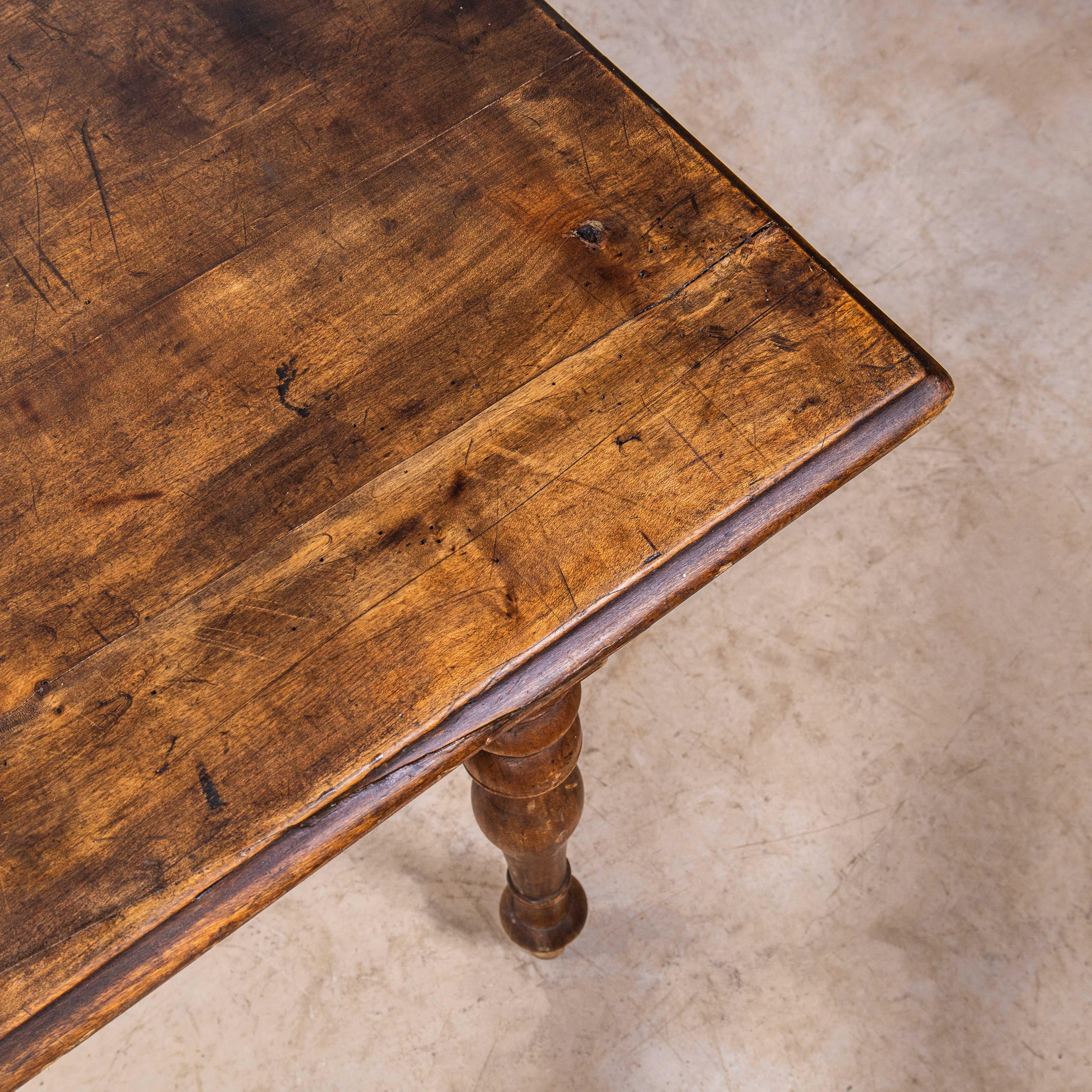 Mid-20th Century 1940's Small French Fruitwood Kitchen Dining Table For Sale