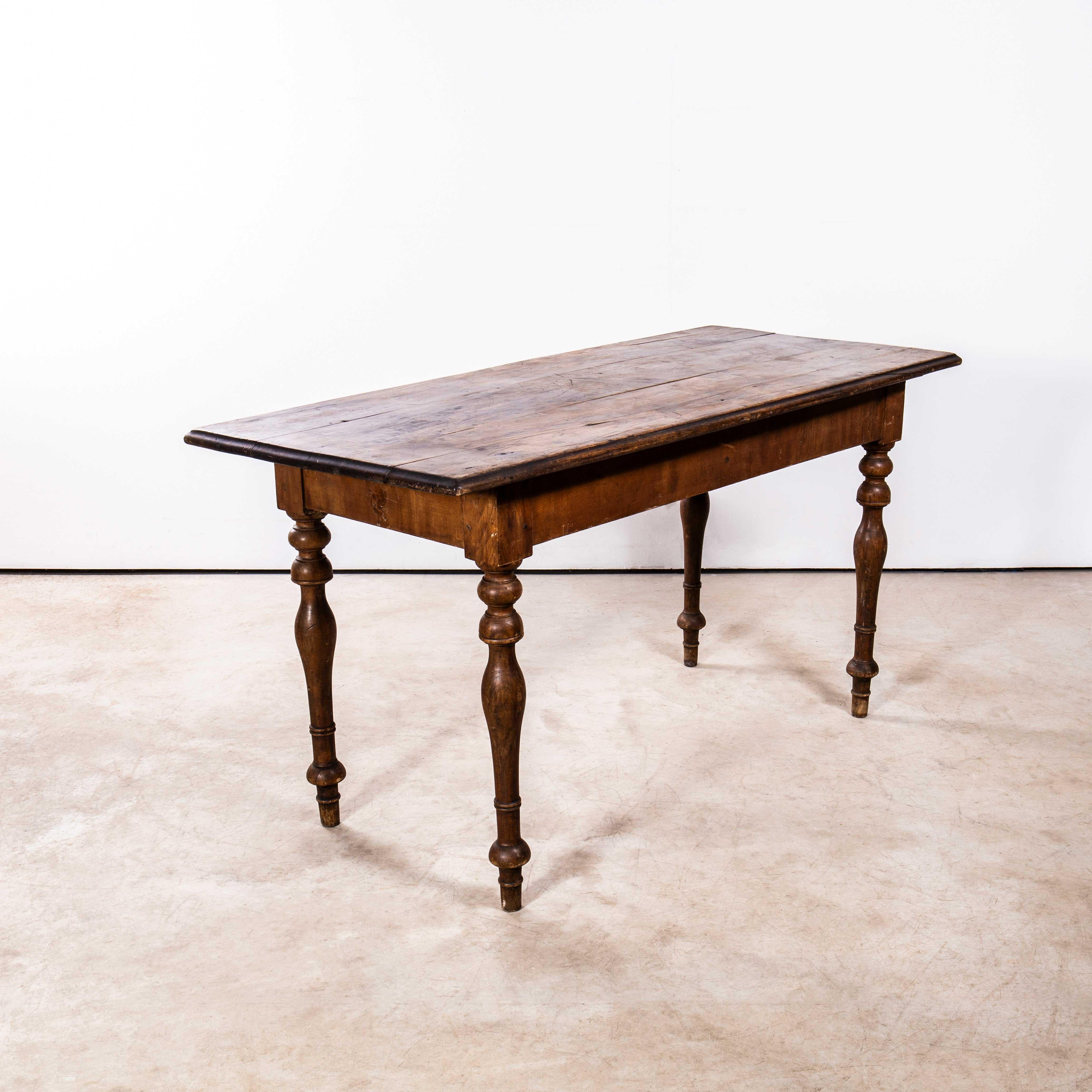 1940's Small French Fruitwood Kitchen Dining Table For Sale 1