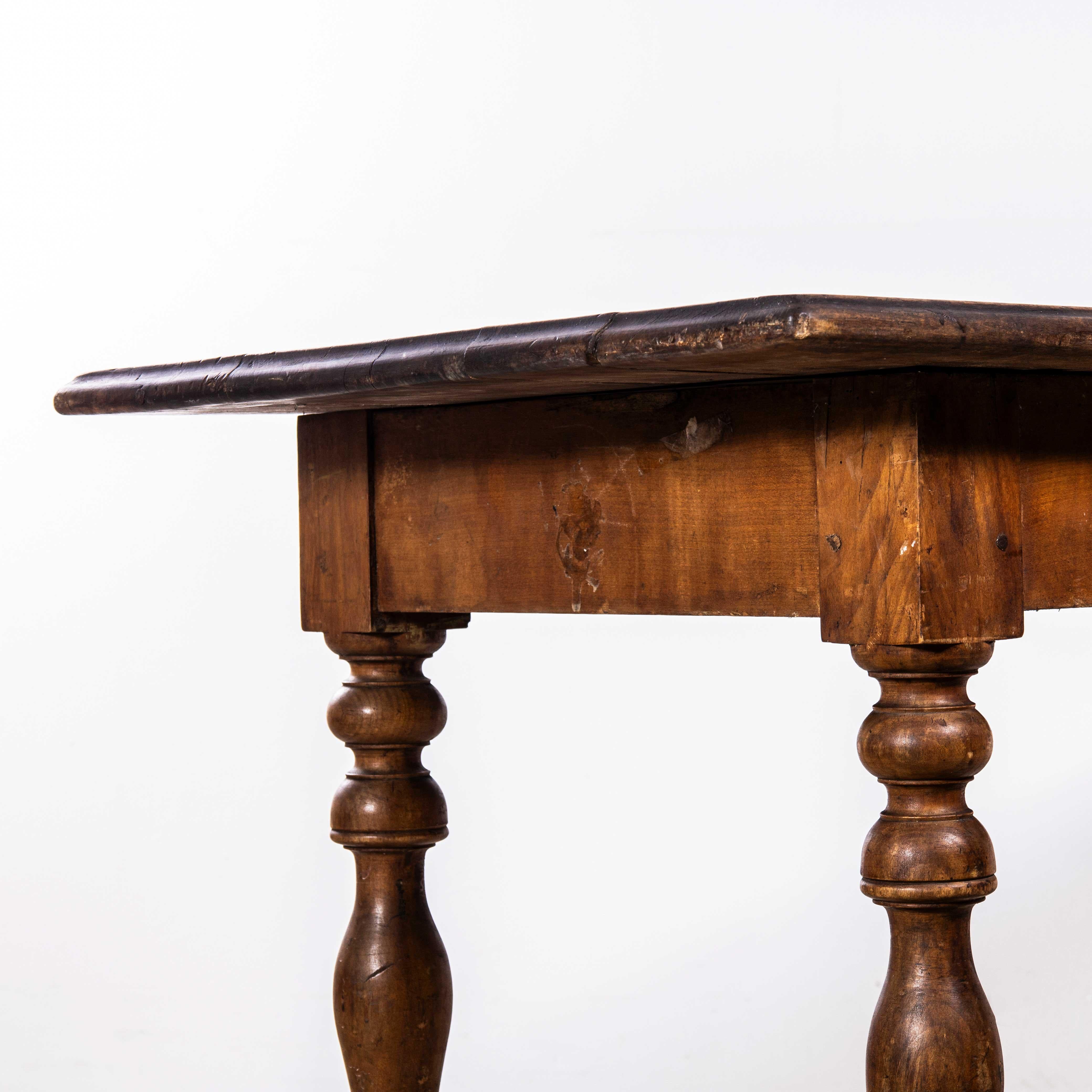 1940's Small French Fruitwood Kitchen Dining Table For Sale 2