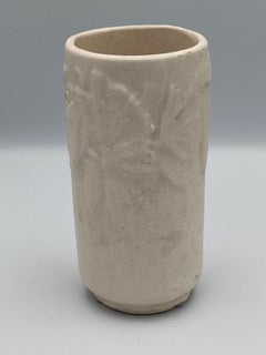 1940's Small McCoy Butterfly Ceramic Vase In White